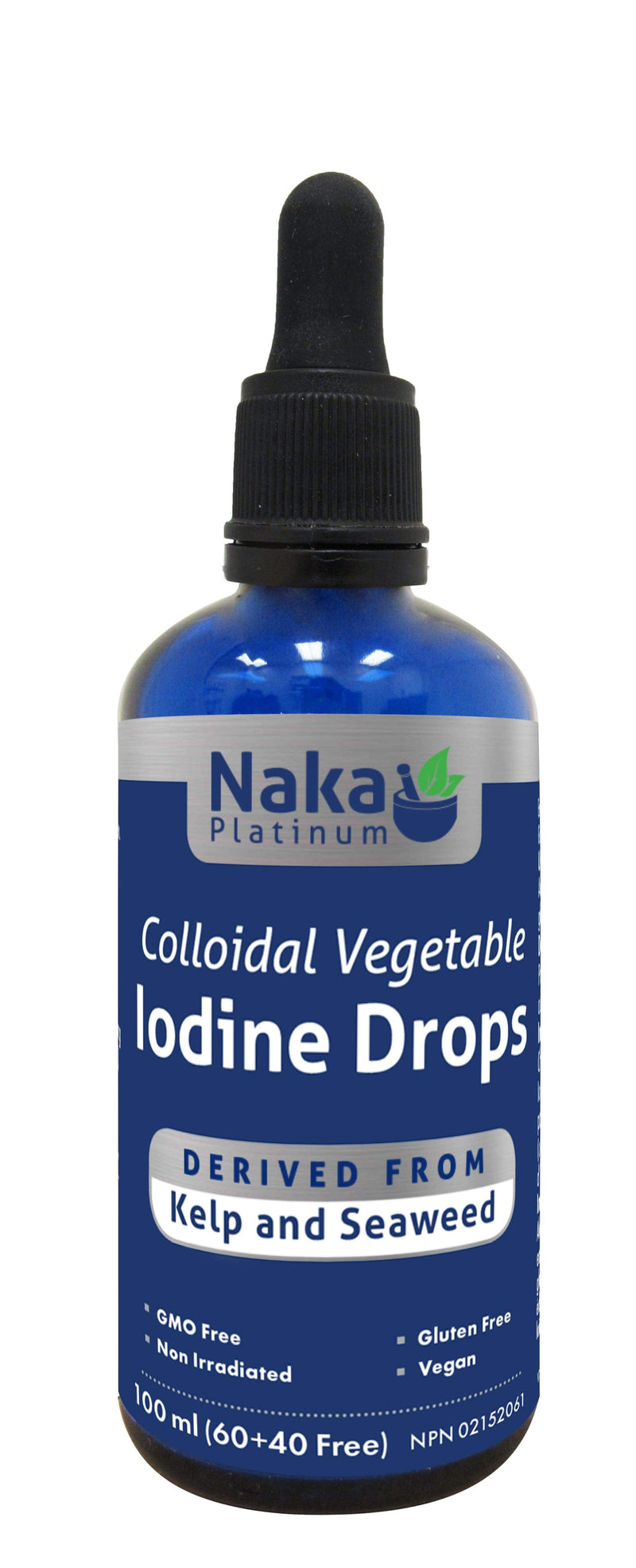 Naka Platinum Colloidal Vegetable Iodine Drops, 100 mL