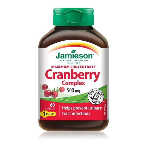 Jamieson 최대 농축 크랜베리 ​​복합체 500 mg 60 캡슐