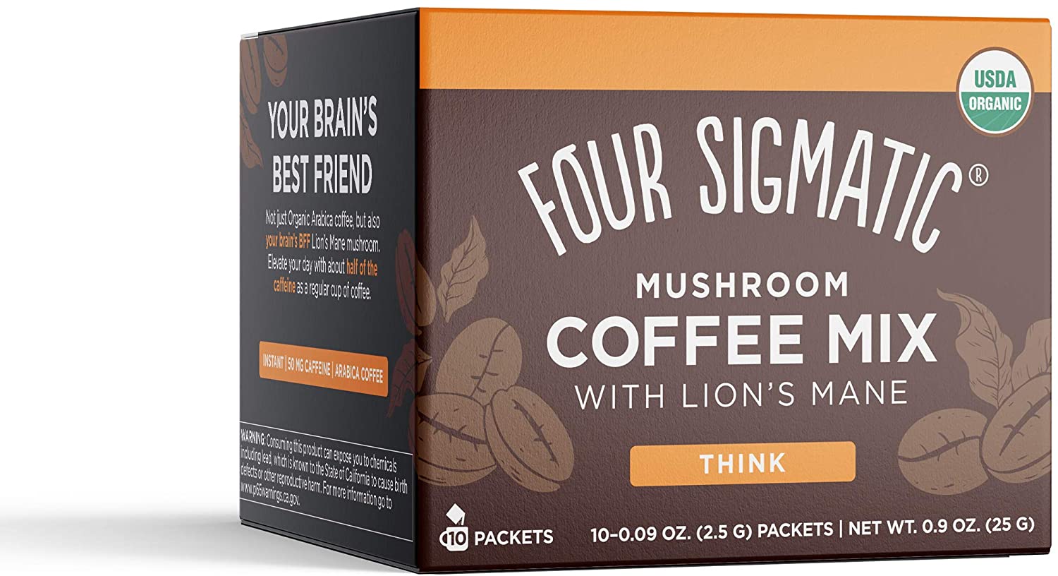 Four Sigmatic Mushroom Coffee Mix with Lion's Mane & Chaga 10 x 2.5 g Packet