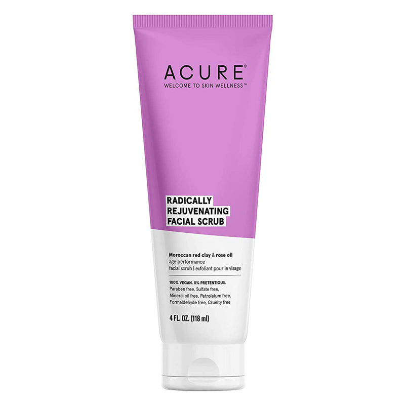 Acure Radically Rejuvenating Facial Scrub Moroccan Red Clay & Rose Oil