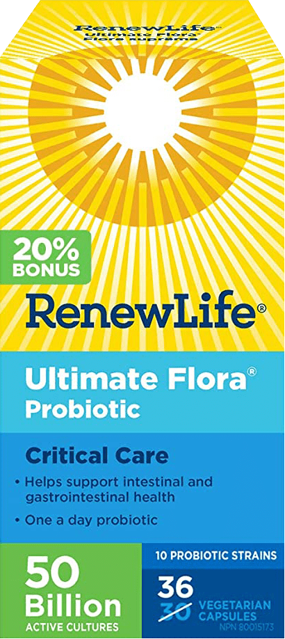 Renew Life Ultimate Flora Critical Care 50 Billion 36 Capsules Bonus Size
