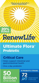 Renew Life Ultimate Flora Critical Care 50 مليار حجم إضافي