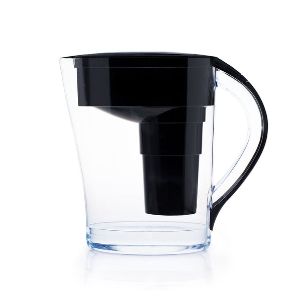 Santevia, MINA Alkaline Water Filter Pitcher, Black, 2 L (9 cups)