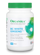 Organika GINSENG - BC WHITE (Panax Ginseng) 500MG 100 Capsules