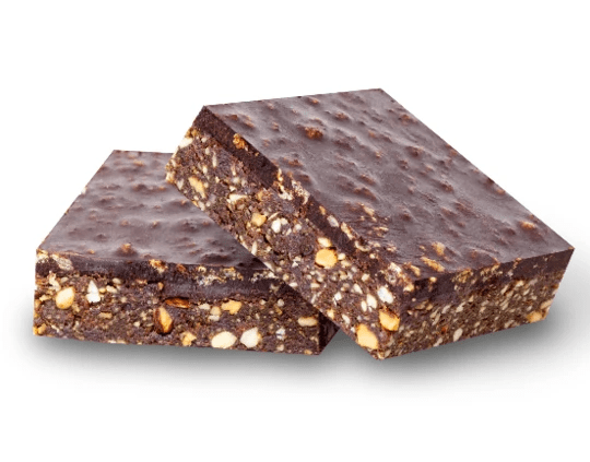 Mid-Day Squares, Functional Vegan Bar, Almond Crunch with Chocolate, 66g (Box of 12)