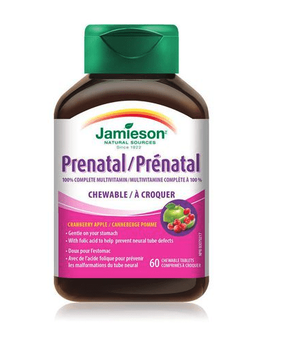 Jamieson Prenatal 츄어블 종합비타민 크랜베리 ​​애플 60정