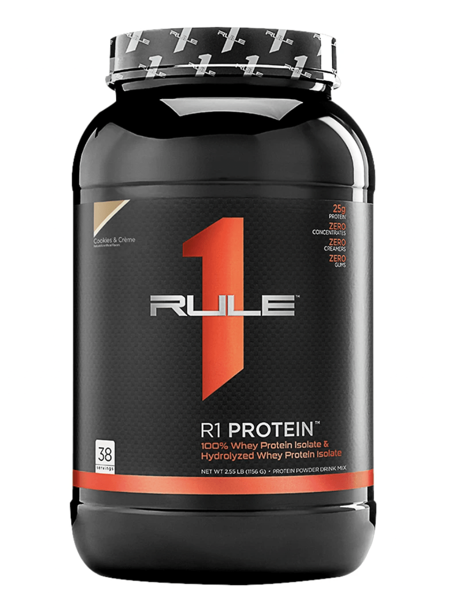 Rule One Protein Whey Isolate and Hydrolysate Cookies and Creme Flavour