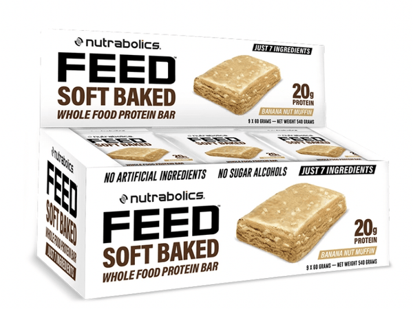 Nutrabolics FEED Soft Baked Protein Bar 20g protein Banana Nut Muffin
