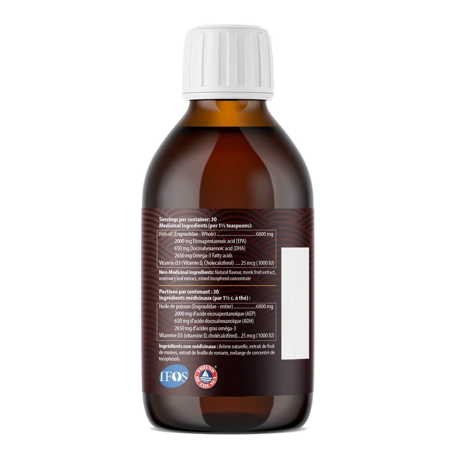 AquaOmega, Standard Omega-3, 2650mg, Orange, 225mL