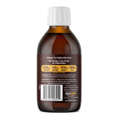 AquaOmega, Standard Omega-3, 2650mg, Orange, 225mL