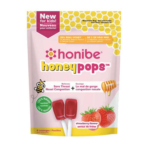 Honibe Honey Pops for Kids Strawberry