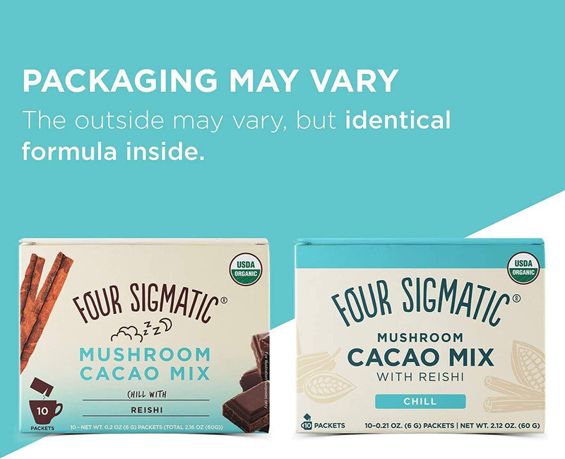 Four Sigmatic, Mushroom Cacao Mix with Reishi, 10 Packets, 6 g (0.21 oz) Each