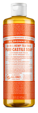 Dr. Bronner's, 순수 카스티야 액체 비누, 티트리, 473mL