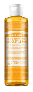 Dr. Bronner's, 퓨어 카스티야 액체 비누, 시트러스 오렌지, 237mL