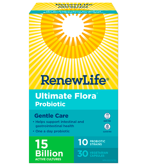 리뉴 라이프 얼티밋 플로라 프로바이오틱 젠틀 케어 150억 30 식물성 캡슐