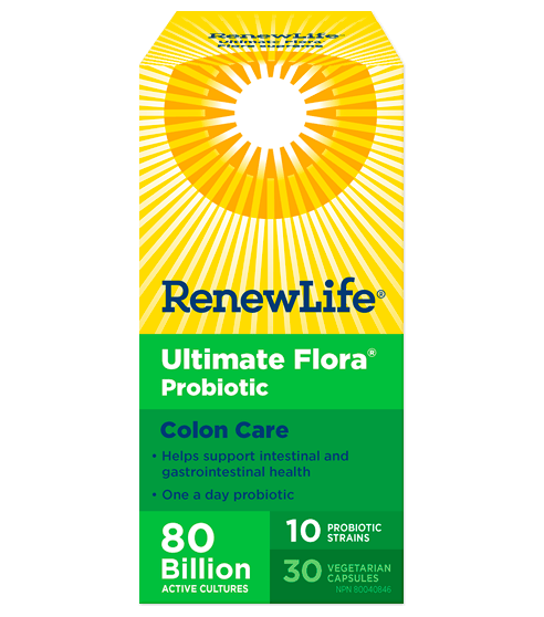 Renew Life Ultimate Flora Colon Care 80 Billion 30 Veg-Cap