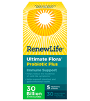 Renew Life Ultimate Flora Probiotic Plus لدعم المناعة 30 مليار ثقافة نشطة 30 كبسولة نباتية