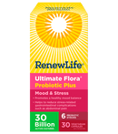 رينيو لايف ألتيميت فلورا بروبيوتيك بلس المزاج والإجهاد 30 مليار ثقافة نشطة، 30 كبسولة نباتية