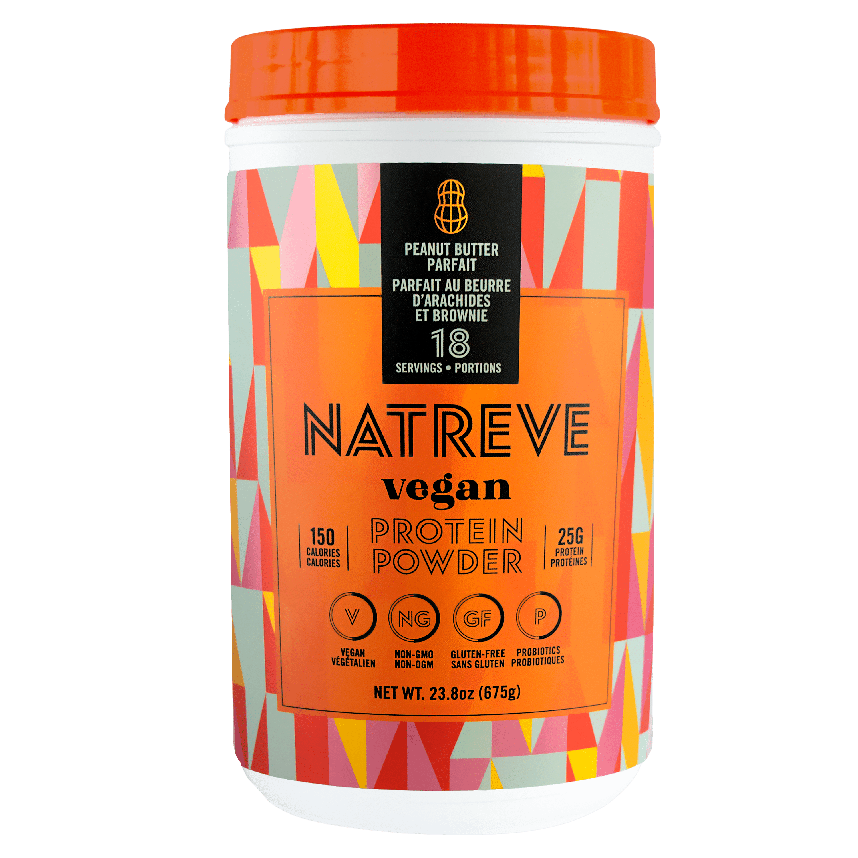 Natreve Vegan Protein Powder Peanut Butter Parfait 675 g