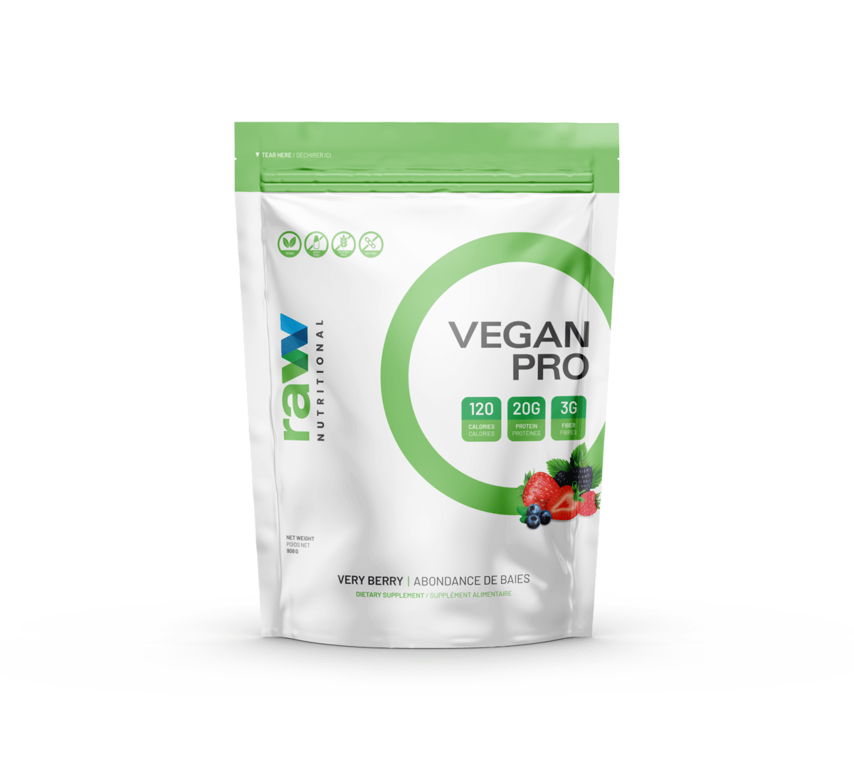 Raw Nutritional Vegan Pro 2 lbs - Very Berry