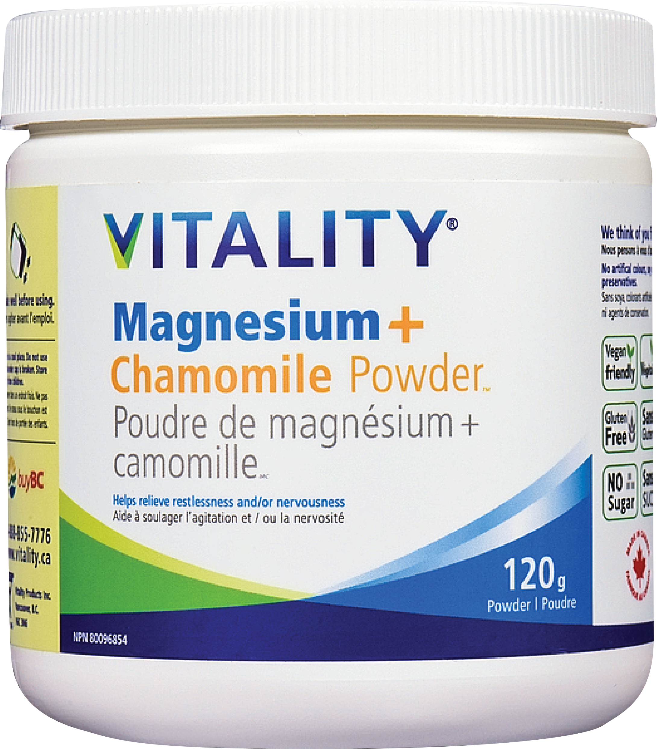 Vitality Magnesium + Chamomile Powder 120 Grams