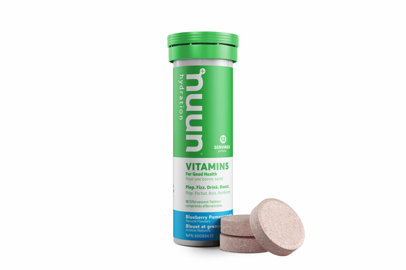 Nuun Vitamins, Blueberry Pomegranate, Single Tube x 12 Tablets