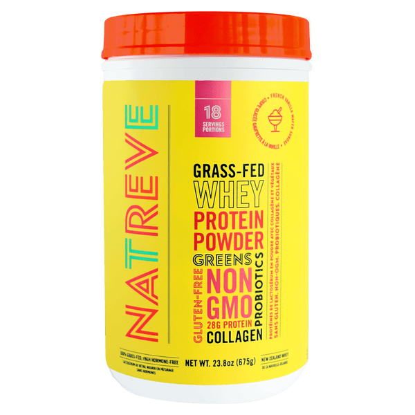Natreve Grass-Fed Whey Protein French Vanilla Wafer Sundae 675 g