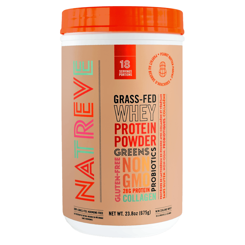 Natreve Grass-Fed بروتين مصل الحليب مع زبدة الفول السوداني بارفيه 675 جم