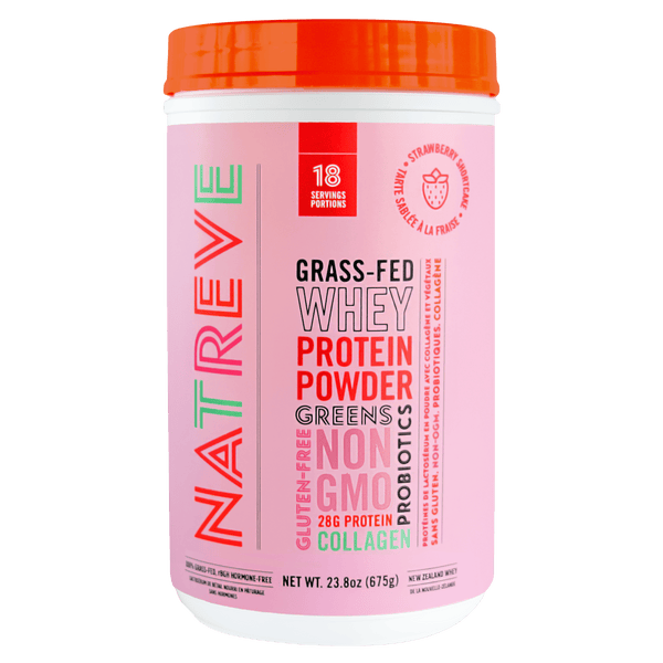 Natreve Grass-Fed بروتين مصل اللبن مثلجات الفراولة بقلمي 675 جم