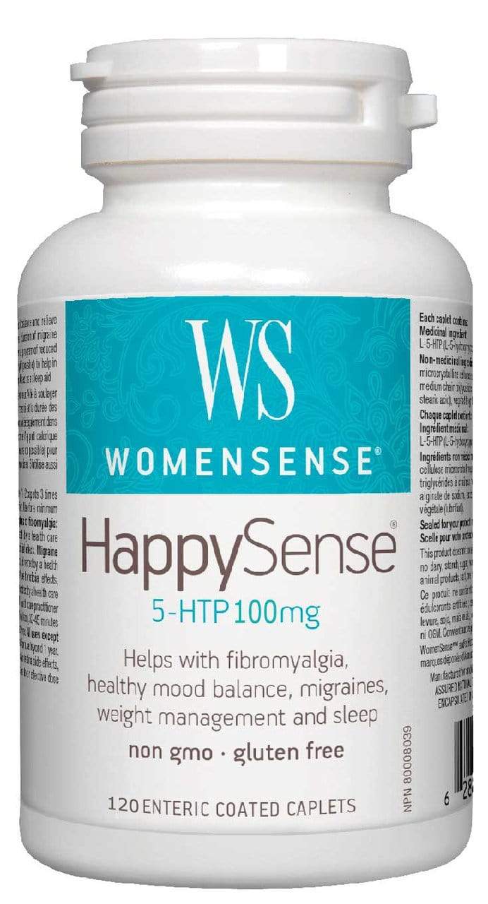 WomenSense HappySense 5-HTP 100 mg 120 Caplets NEW