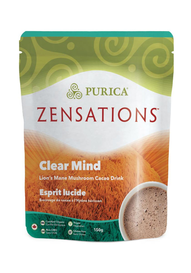 Purica Zensations 클리어 마인드 사자갈기 버섯 카카오 음료 150g