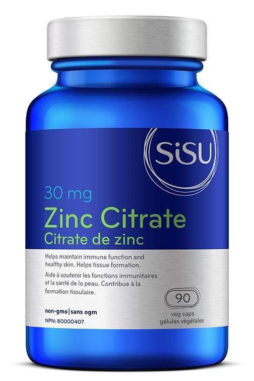Sisu Zinc Citrate 30 mg 90 Capsules