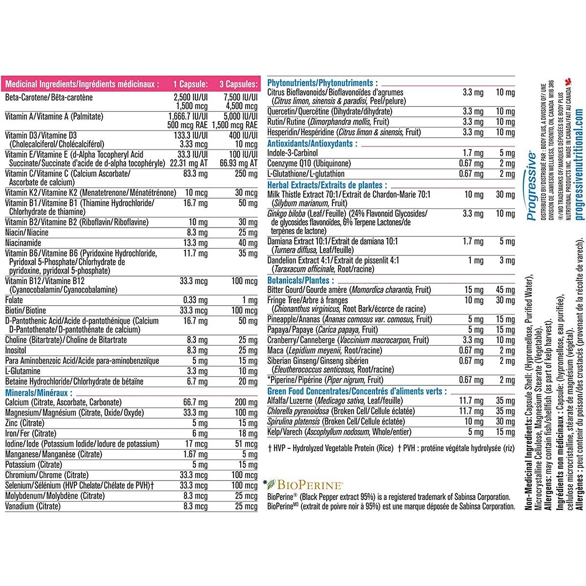 Progressive, MultiVitamins for Adult Women, 120 Capsules