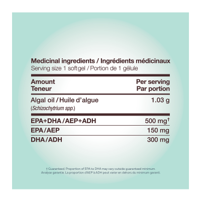 NutraVege, 식물 기반 오메가-3, 신선한 민트, 500 mg, 30 소프트젤