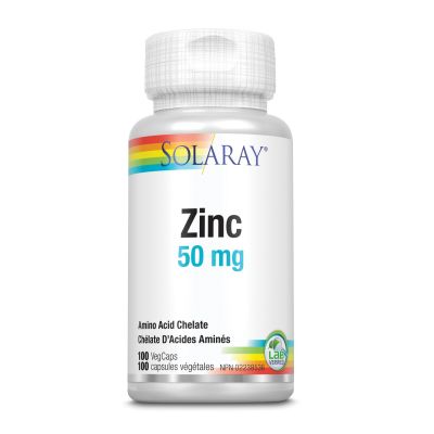 Solaray, Zinc, 50 mg, 100 Veg capsules