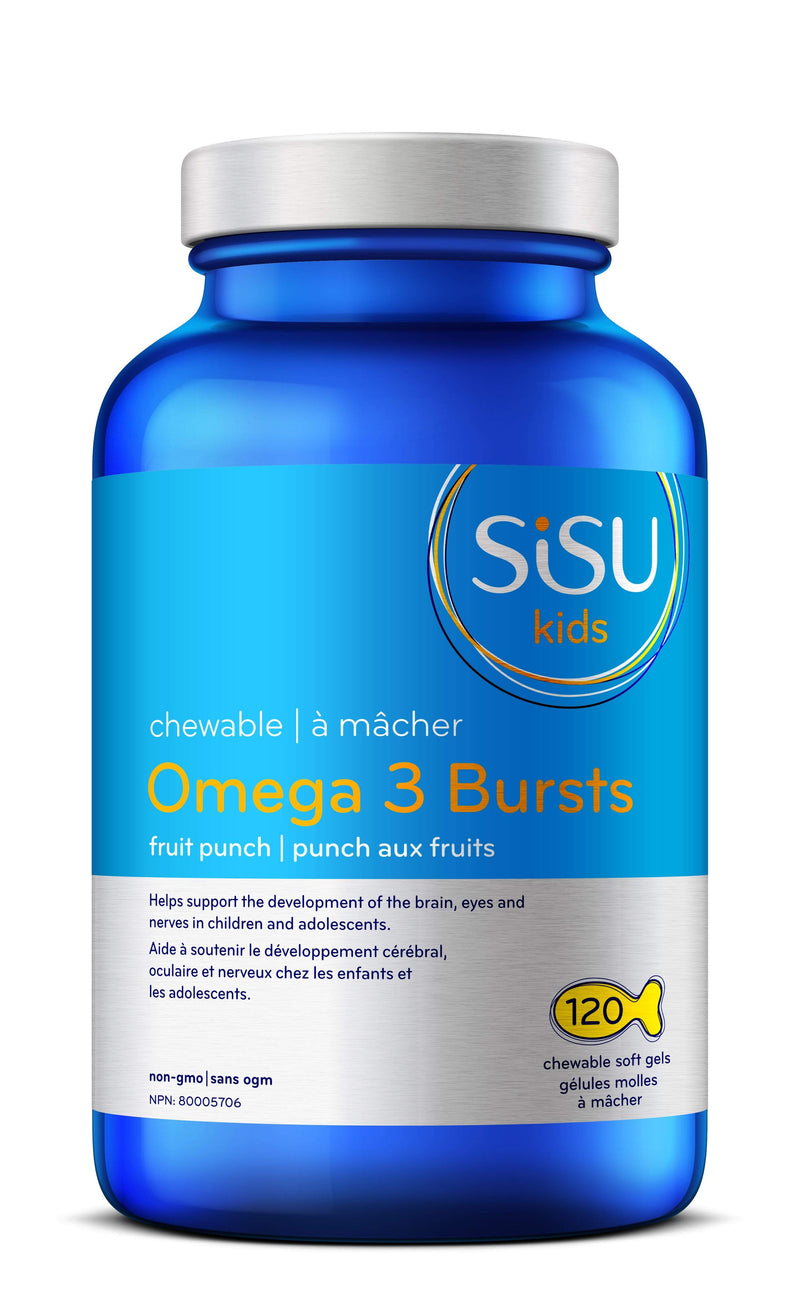 Sisu Omega 3 Bursts For Kids, 120 Chewable Softgels
