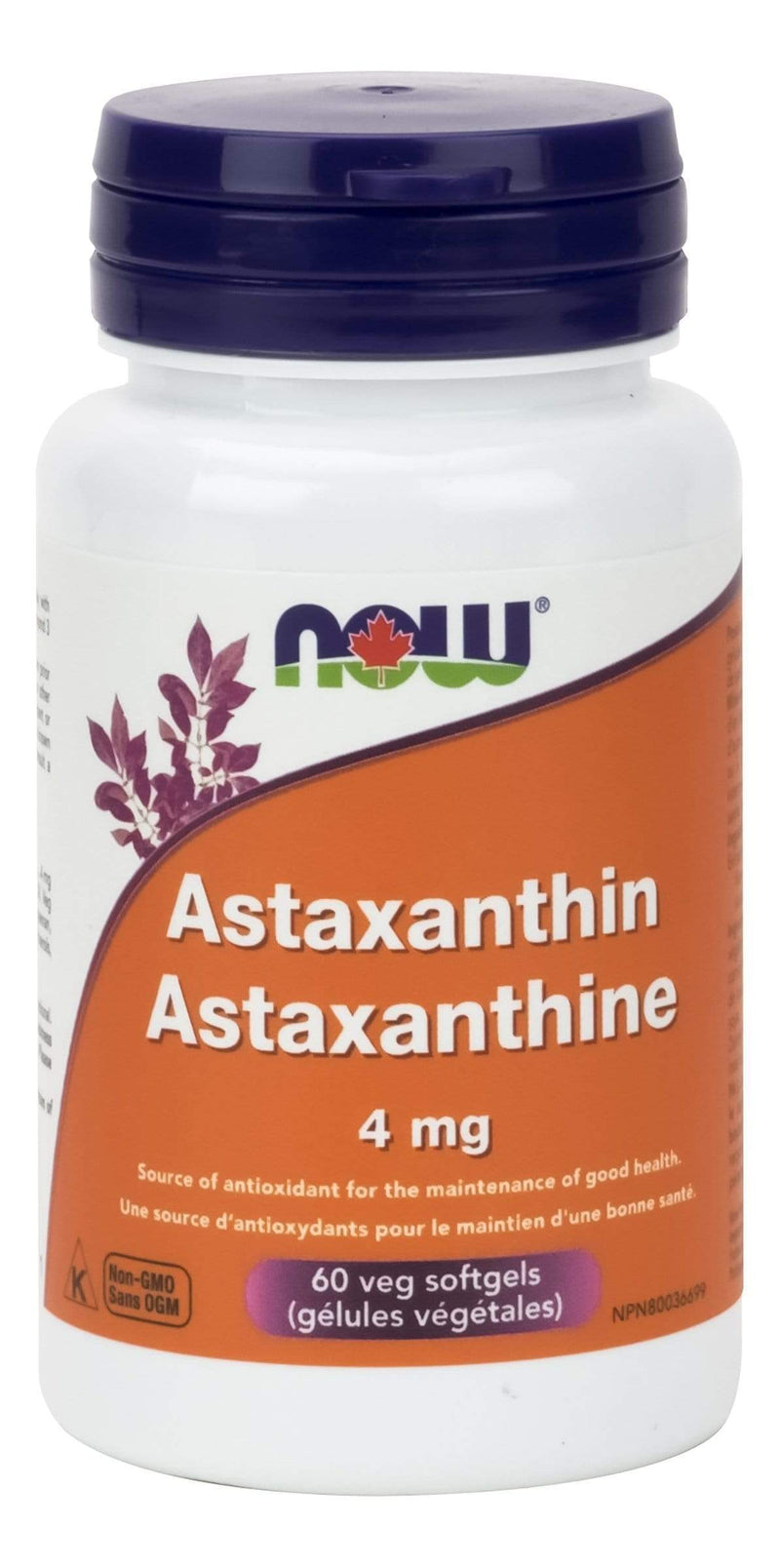 NOW 아스타잔틴 4 mg 60 식물성 소프트젤