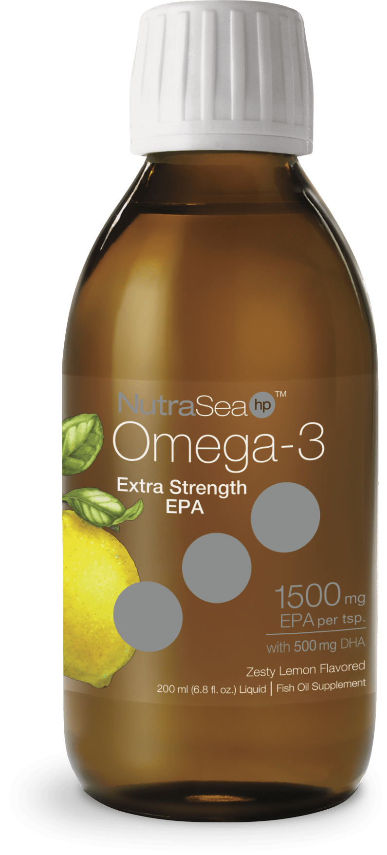 NutraSea HP, Omega-3 Extra Strength EPA, Zesty Lemon, 200mL