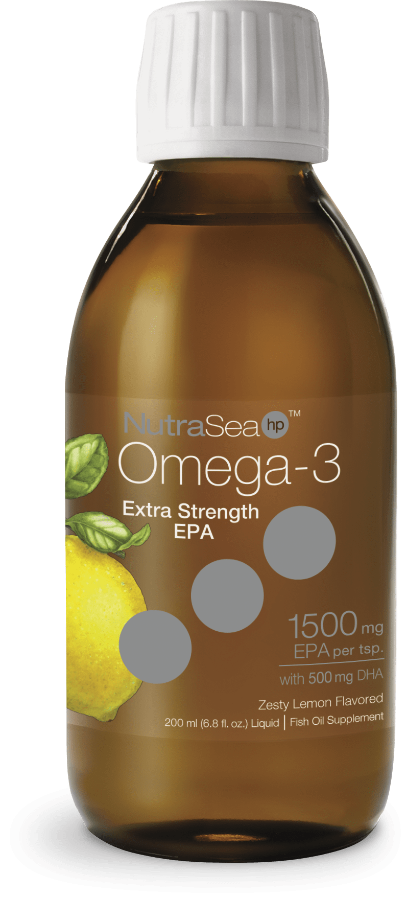 NutraSea HP, Omega-3 Extra Strength EPA, 제스티 레몬, 200mL