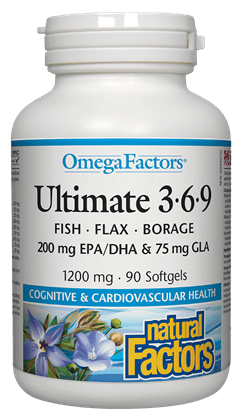 Natural Factors Ultimate 3-6-9 1200mg 90 소프트젤