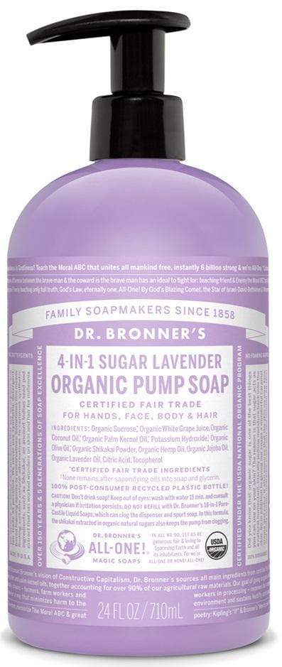 Dr. Bronner's, 4-in-1 Organic Pump Soap, Lavender, 710mL