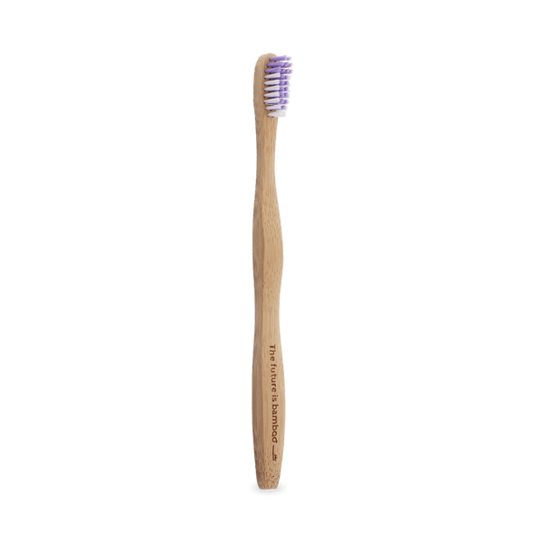 The Future Is Bamboo Adult Soft Bristle Tooth Brush Purple