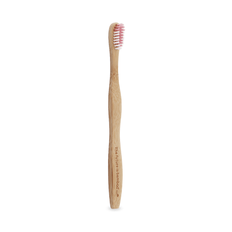 The Future Is Bamboo Adult Soft Bristle Tooth Brush Pink