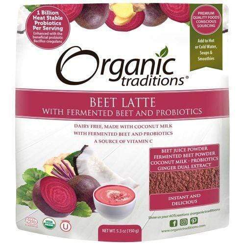 Organic Traditions Beet Latte with Fermented Beet and Probiotics 150 g