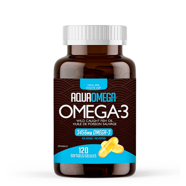 كبسولات هلامية AquaOmega High EPA Omega-3 3456 mg