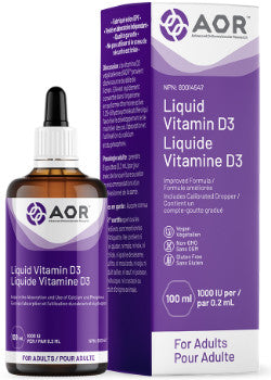 AOR, Vitamin D3 Liquid (Adult), 1000IU, 100mL