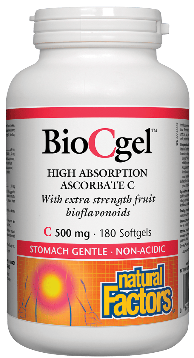 Natural Factors BioCgel BONUS Absorption Ascorbate C 500 mg 210 Softgels