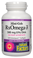 Natural Factors RxOmega-3 미니젤 500 mg 120 소프트젤