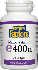 Natural Factors Vitamin E Mixed 400 IU, 90 Softgels