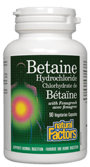 Natural Factors, Betaine HCL, 500 mg, 90 Veg Capsules